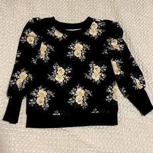 NWT Janie & Jack Puff-Shoulder Floral Sweatshirt 2T